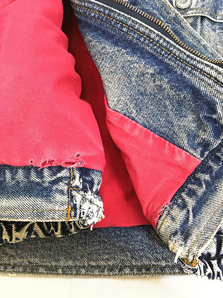 古着 90s Levi's 75074 レッド ライナー ケミカル デニム レーシング ...