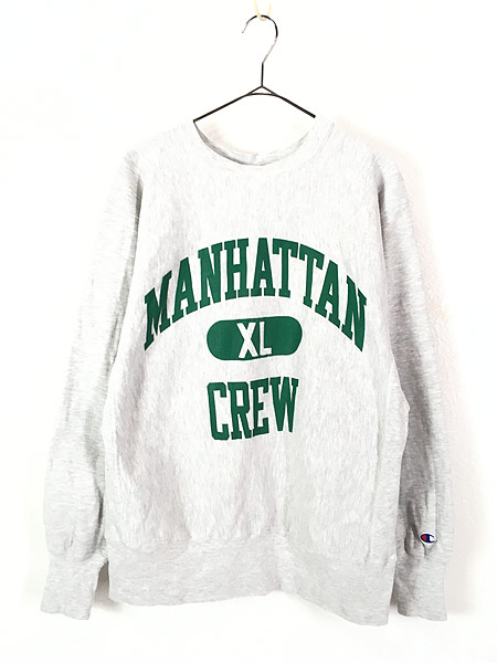 古着 90s USA製 Champion Reverse Weave 「MANHATTAN CREW」 両面