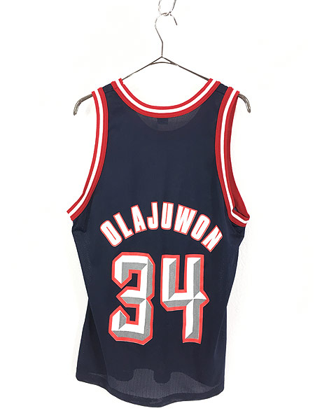 古着 Champion製 NBA Houston ROCKETS No 34 「OLAJUWON」 メッシュ