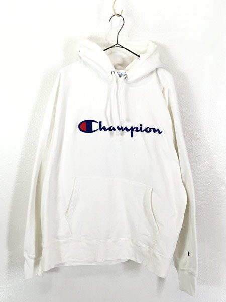 古着 Champion Reverse Weave BIG ロゴ ワッペン リバース スウェット