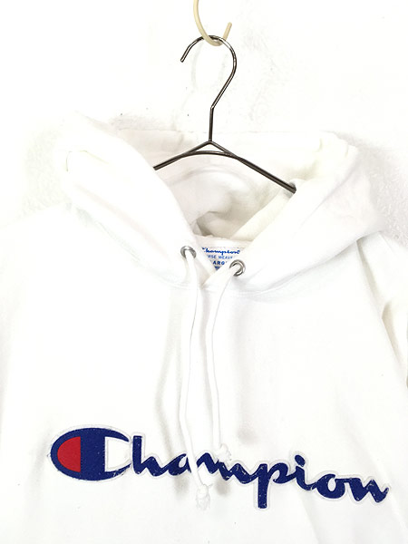 古着 Champion Reverse Weave BIG ロゴ ワッペン リバース スウェット パーカー XL 古着【10off】 - 古着 通販  ヴィンテージ　古着屋 Dracaena ドラセナ