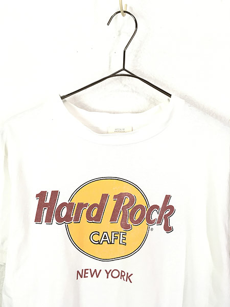 古着 90s USA製 Hard Rock Cafe 「NEW YORK」 BIGロゴ ハードロック T