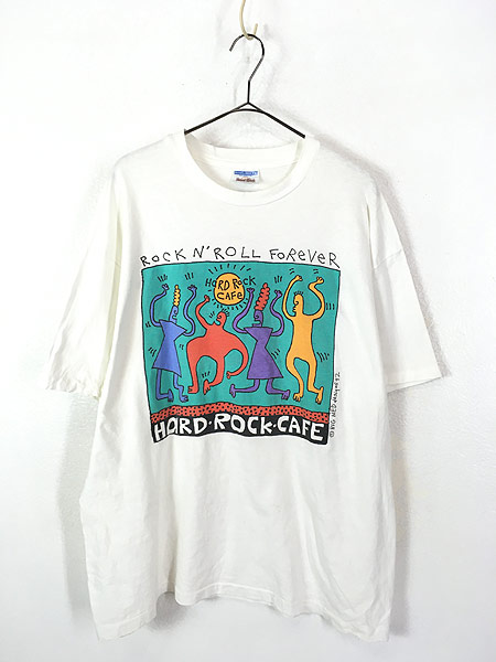 古着 90s USA製 Hard Rock Cafe × Big Hed 「ROCN' ROLL FOREVER」 T