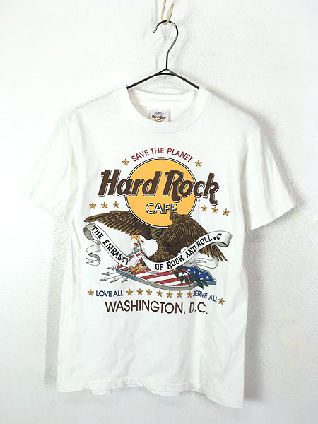 古着 90s USA製 Hard Rock Cafe イーグル 星条旗 ハードロック Tシャツ