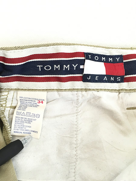 最終売り尽くし”古着 90s TOMMY HILFIGER JEANS サイドテープ チノ