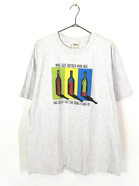 古着 90s ワイン ボックス アート Tシャツ XL 古着 - 古着 通販