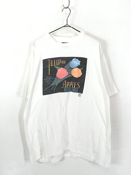 古着 90s TULIP BRAND チューリップ アート Tシャツ XL 古着 - 古着