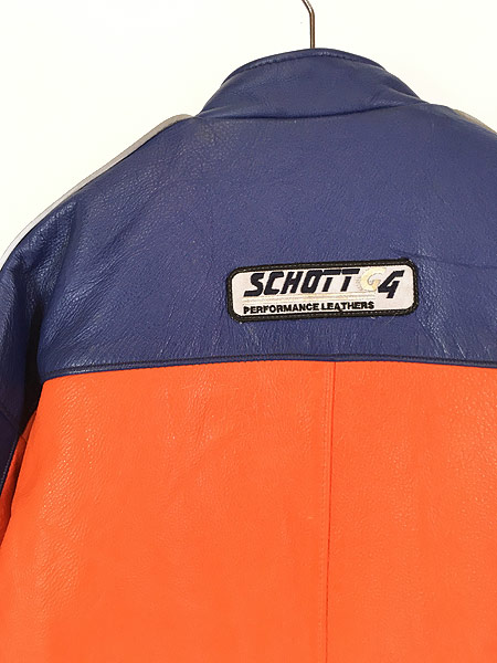 古着 80s USA製 Schott G4 本革 オールレザー レーシング ライダース