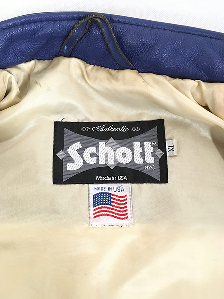 最終売り尽くし”古着 80s USA製 Schott G4 本革 オールレザー