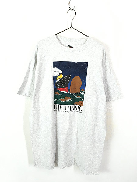 古着 90s THE TITANIC タイタニック号 ポテト ポップ アート Tシャツ ...