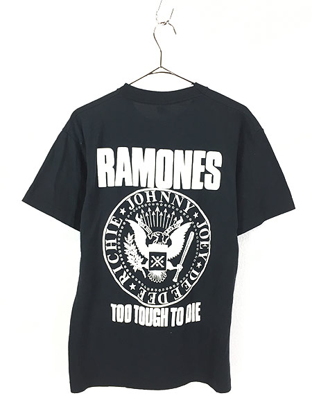 Vintage Rock Item ロック アイテム 90s RAMONES ラモーンズの激情 クルーネック 半袖 Tシャツ Hanesボディ ブラック 黒 L 90年代  トップス カットソー バンドT ロックT アーティストT 【メンズ】
