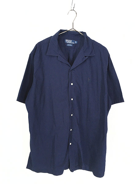 古着 POLO Ralph Lauren 「CALDWELL」 開襟 半袖 ボックス シャツ L