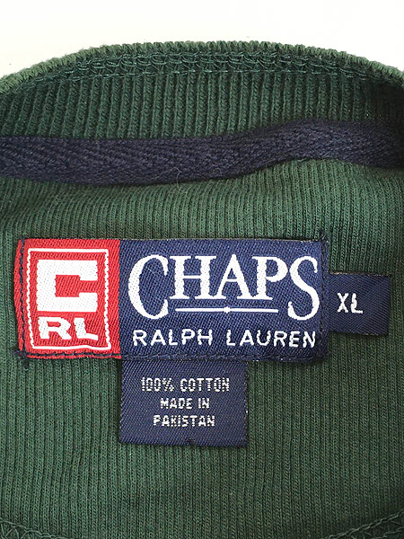 古着 CHAPS Ralph Lauren 針抜き ヘンリーネック サーマル シャツ トップス XL 古着