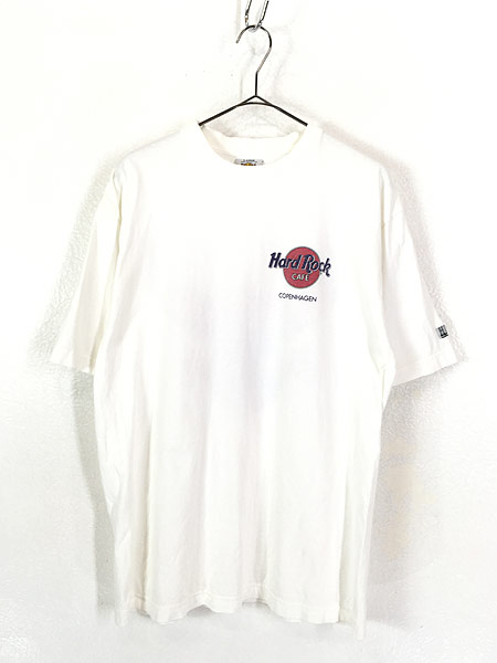 古着 90s Hard Rock Cafe 「COPENHAGEN」 ハードロック Tシャツ L 古着