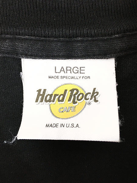 古着 90s USA製 Hard Rock Cafe 「SAN JUAN」 BIGロゴ ハードロック Tシャツ 黒 L 古着 - 古着 通販  ヴィンテージ　古着屋 Dracaena ドラセナ