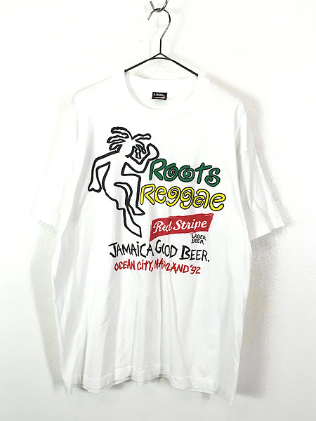 古着 90s USA製 Roots Reggae Red Stripe Beer ビール レゲエ