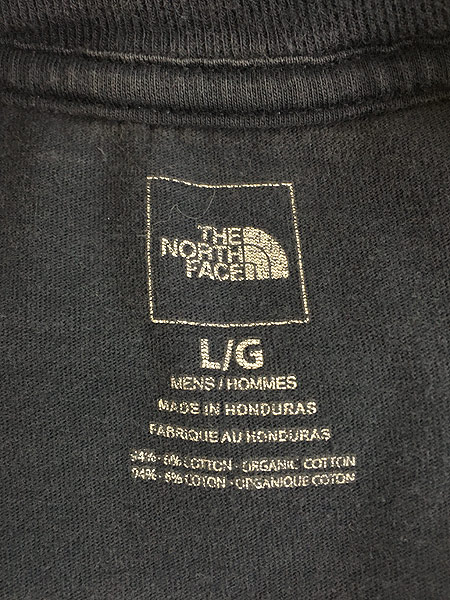 [5] 古着 TNF The North Face ワンポイント 両面 ロングスリーブ Tシャツ ロンT L 古着