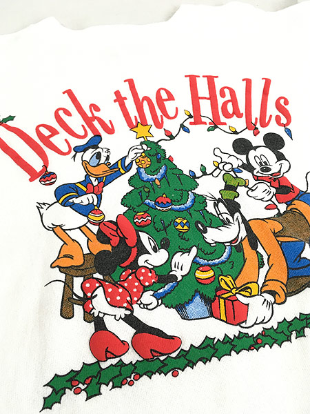 90s USA製 Disney ディズニー スウェット トレーナー クリスマス