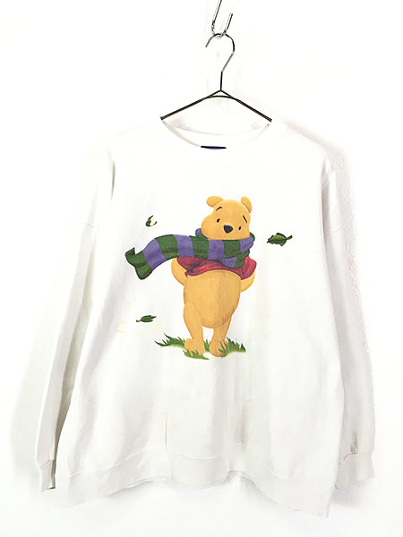 古着 90s Disney Pooh クマのプーさん マフラー スウェット トレーナー XL位 古着【30off】 - 古着 通販 ヴィンテージ　 古着屋 Dracaena ドラセナ