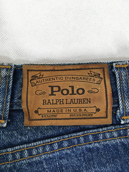 古着 90s USA製 Polo Ralph Lauren 5ポケット デニム パンツ ジーンズ ストレート W34 L27 古着 - 古着 通販  ヴィンテージ 古着屋 Dracaena ドラセナ