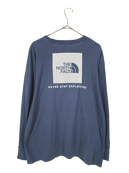 [3] 古着 TNF The North Face ノース ボックスロゴ 両面 ロングスリーブ Tシャツ ロンT XL 古着