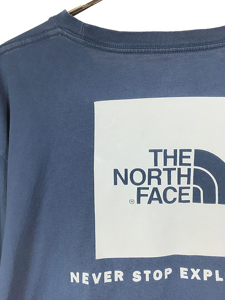[4] 古着 TNF The North Face ノース ボックスロゴ 両面 ロングスリーブ Tシャツ ロンT XL 古着