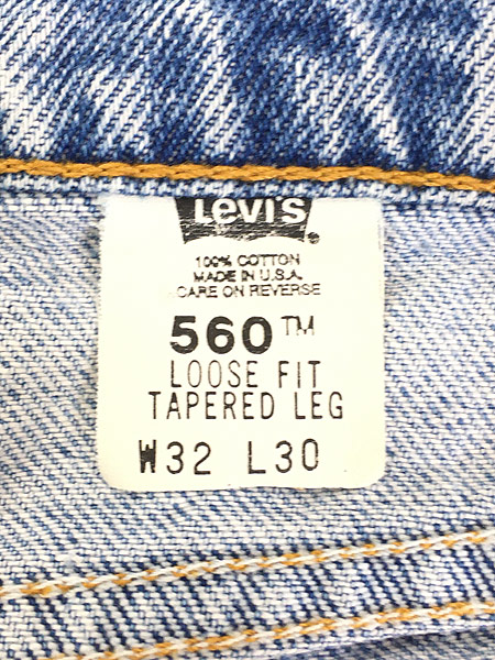 古着 90s USA製 Levi's 560 デニム バギー パンツ ジーンズ 強 