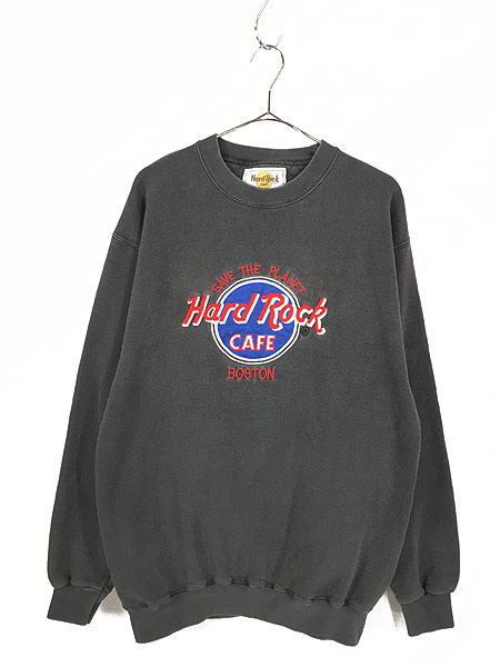 古着 90s USA製 Hard Rock Cafe 「BOSTON」 BIGロゴ ハードロック 