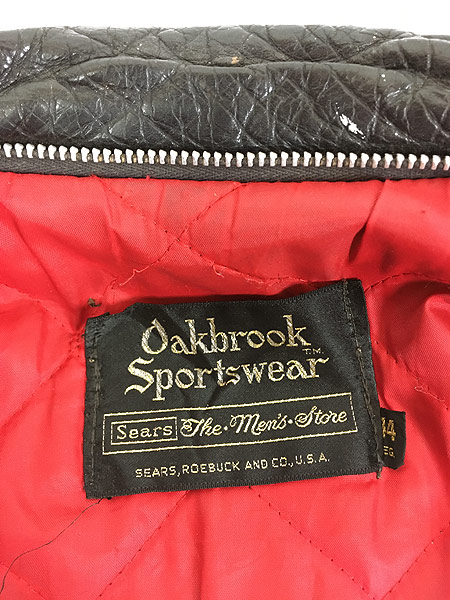 古着 60-70s Oakbrook Sportswear 「Dポケット」 本革 カウハイド 