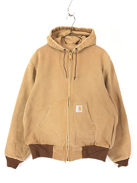 古着 80s USA製 Carhartt 裏地メッシュ ブラウン ダック アクティブ