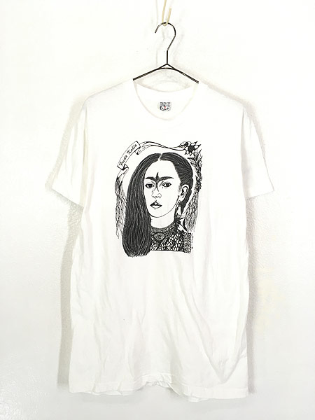 古着 90s Frida Kahlo 画家 アーティスト 追悼 アート Tシャツ XL 古着