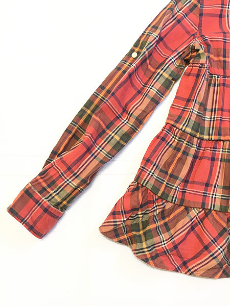 キッズ 古着 Polo Ralph Lauren ラルフ ワンポイント トラッド チェック 前開き ワンピース 2歳位 子供服 古着 古着 通販 ヴィンテージ古着屋のドラセナ