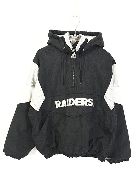 キッズ 古着 90s Starter NFL Oakland RAIDERS パデット フーデッド