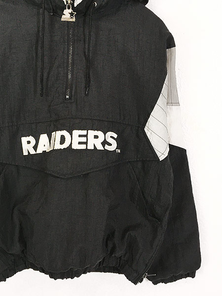 キッズ 古着 90s Starter NFL Oakland RAIDERS パデット フーデッド