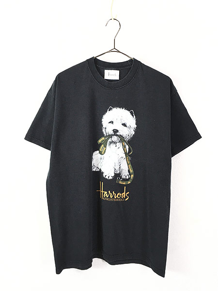 レディース 古着 90s Harrods ハロッズ ラッピング ワンちゃん アニマル Tシャツ XL位 古着 - 古着 通販 ヴィンテージ 古着屋 Dracaena ドラセナ