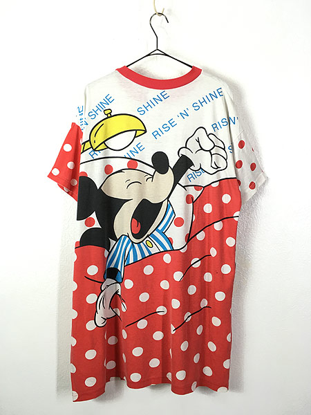 訳あり超特価 - 90s ミッキーマウス Tシャツ ワンピース 白 レトロ