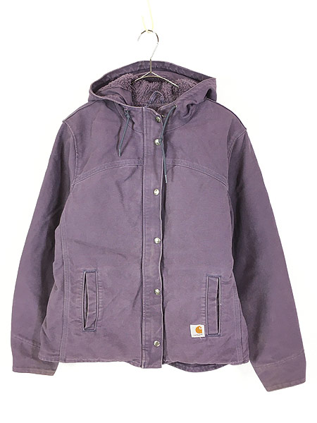 レディース 古着 Carhartt 裏地ボア コットン ダック フーデッド パーカー ジャケット S 古着【30off】 - 古着 通販 ヴィンテージ　 古着屋 Dracaena ドラセナ