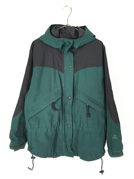 美品☆90s USA VINTAGE☆GORE-TEX パーカー☆黒 緑☆裏ボア-