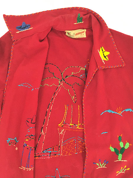 メキシコ製《US》ヴィンテージ 民族ネイティブ ジャケット 刺繍 メンズXL