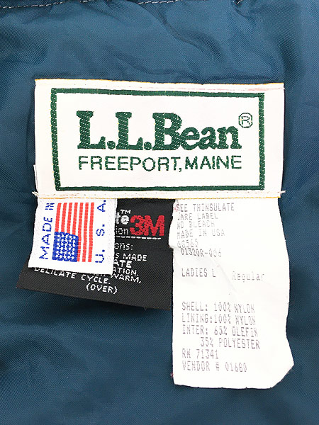 L.L.bean ナイロンアノラックパーカー thinsulatet USA製