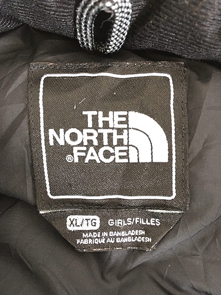 レディース 古着 TNF The North Face 600 フィルパワー 軽量 グース ダウン ジャケット 黒 Girls XL 古着 - 古着  通販 ヴィンテージ　古着屋 Dracaena ドラセナ
