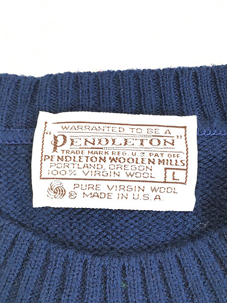 レディース 古着 80s USA製 Pendleton ヒツジ アニマル ハート 総柄