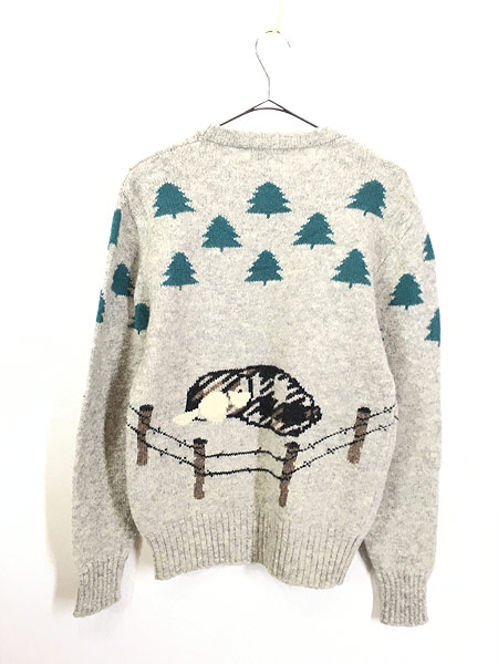 “最終売り尽くし”レディース 古着 80s WoolRich 羊 アニマル 牧場 デザイン ウール ニット セーター M 黒 古着 - 古着 通販  ヴィンテージ　古着屋 Dracaena ドラセナ