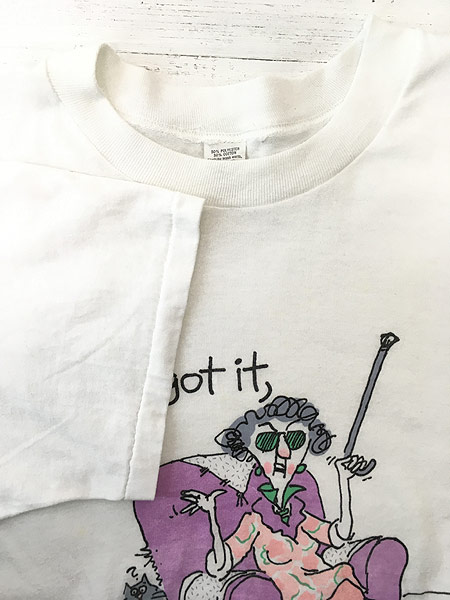 レディース 古着 80s Usa製 激怒 老婆 ねこ メッセージ イラスト Tシャツ Xl 古着 古着 通販 ヴィンテージ古着屋のドラセナ