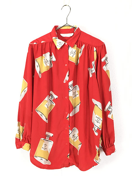 レディース 古着 90s 香水 フレグランス アート ポールドロン モチーフ デザイン シャツ L位 古着 古着 通販 ヴィンテージ 古着屋 Dracaena ドラセナ