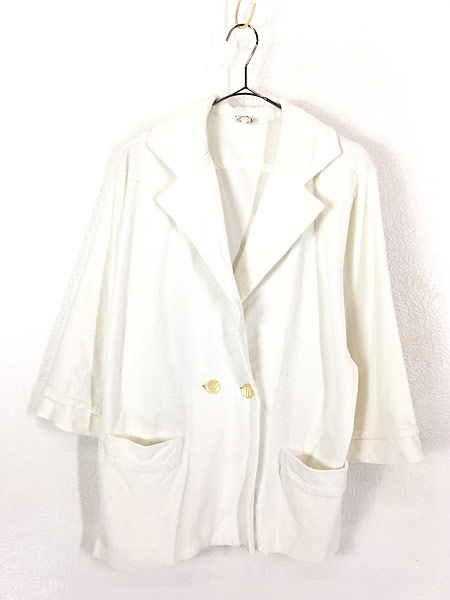 レディース 古着 80s France製 Yves Saint Laurent パイル織 テリークロス テーラード ジャケット M位 古着 古着 通販 ヴィンテージ古着屋のドラセナ