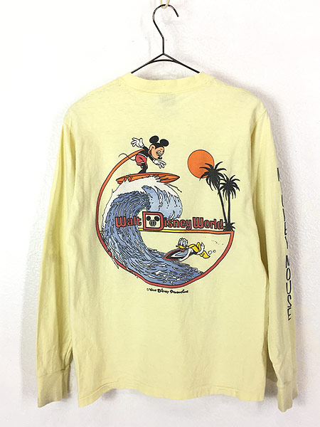 vintage ミッキーサーフ Disney ロンT - Tシャツ/カットソー(七分/長袖)