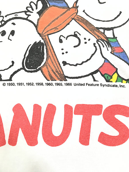 レディース 古着 80s Snoopy スヌーピー Peanuts キャラクター 大集合 Big Tシャツ ワンピース Xl位 古着 古着 通販 ヴィンテージ古着屋のドラセナ