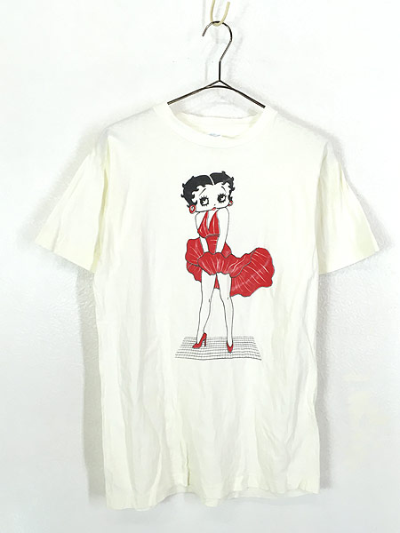 レディース 古着 70s Betty Boop マリリン モンロー 染み込み キャラクター Tシャツ L位 古着 古着 通販 ヴィンテージ 古着屋 Dracaena ドラセナ