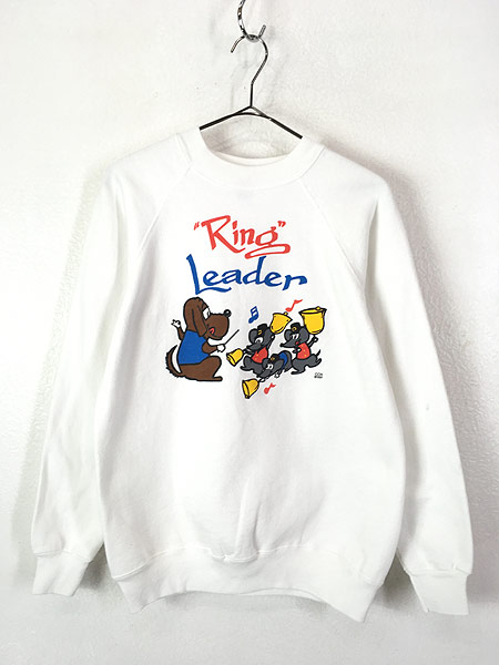 レディース 古着 90s USA製 「Ring Leader」 イヌ ネズミ ベル スウェット トレーナー 白 M 古着【30】 - 古着 通販  ヴィンテージ　古着屋 Dracaena ドラセナ